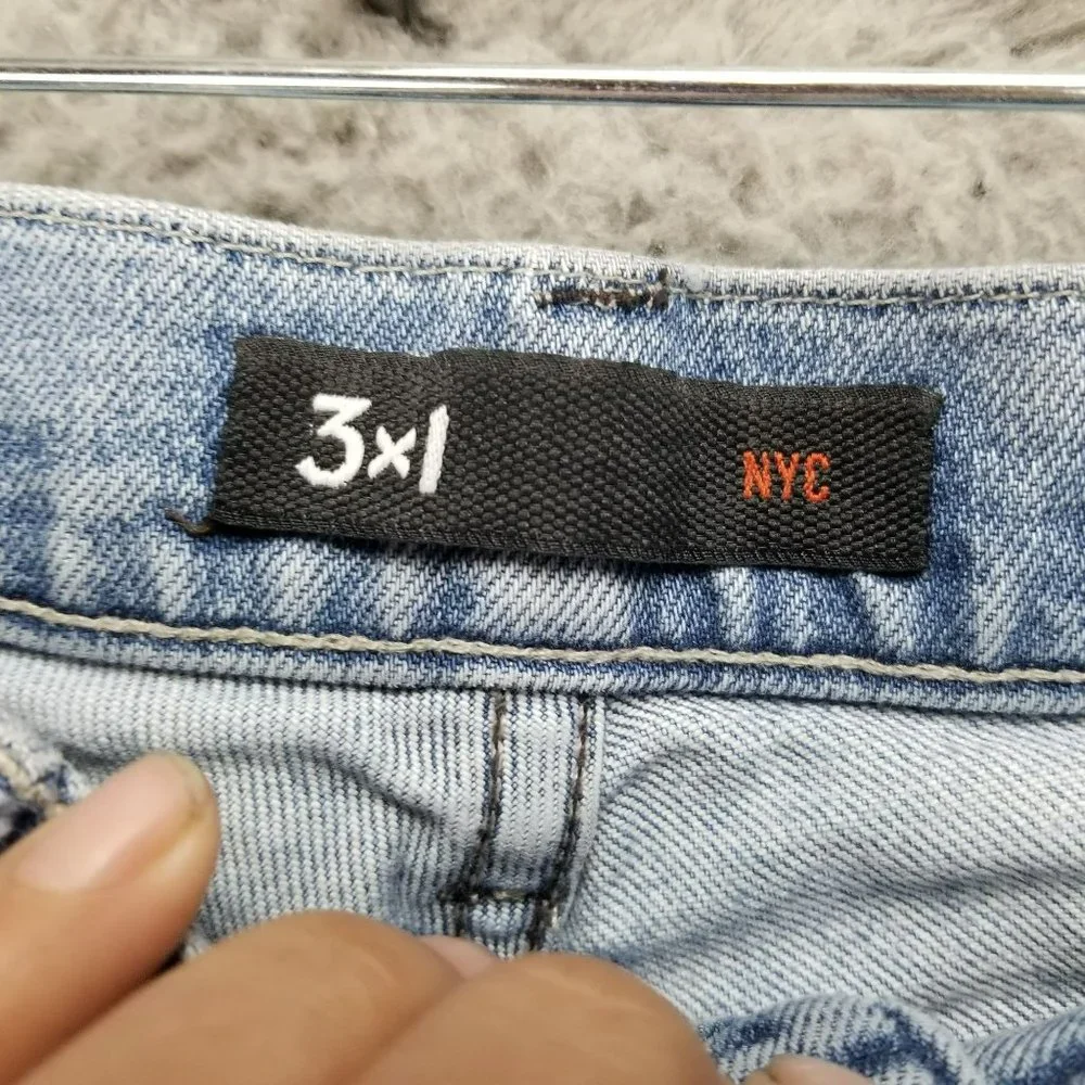 3x1 Jeans Womens 25 Spectrum Medium Wash Stretch Mid Rise Crop - Picture 4 of 15